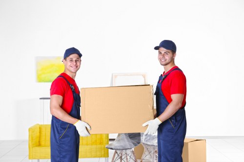 Furniture and boxes being safely transported in a van