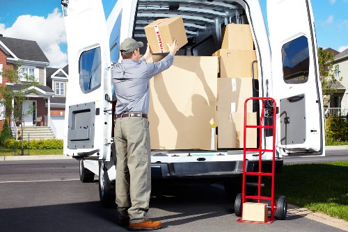 Packed household items ready for a Watford relocation