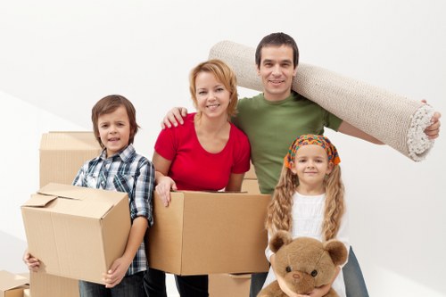Careful furniture loading during a house removal in Watford